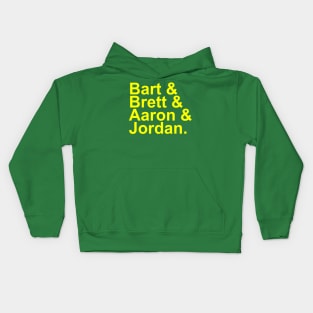 Bart Starr Brett Favre Aaron Rodgers Jordan Love Kids Hoodie